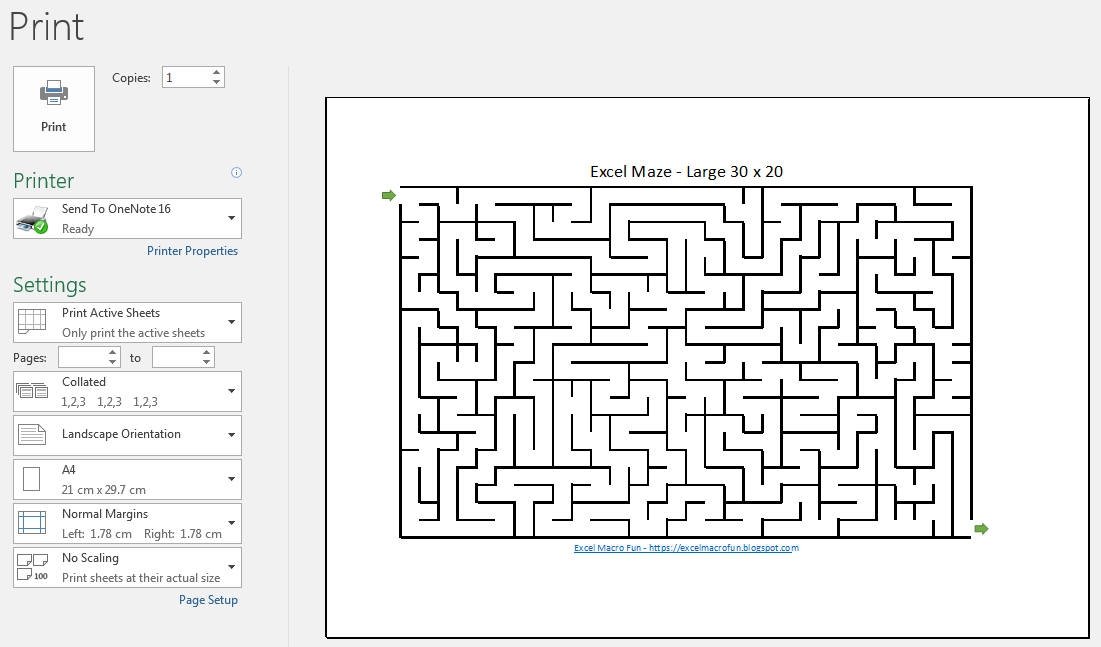 Excel Macro Fun Excel Maze Generator