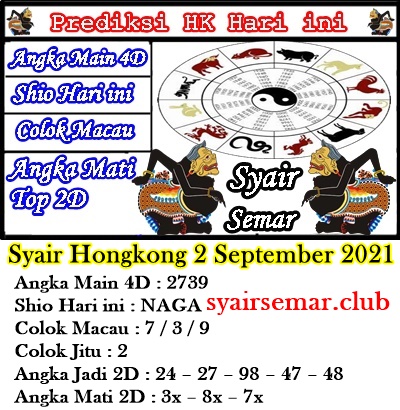Syair Hk Mbah Semar Hari Ini 21 September 2021 Bocoran Angka Ini