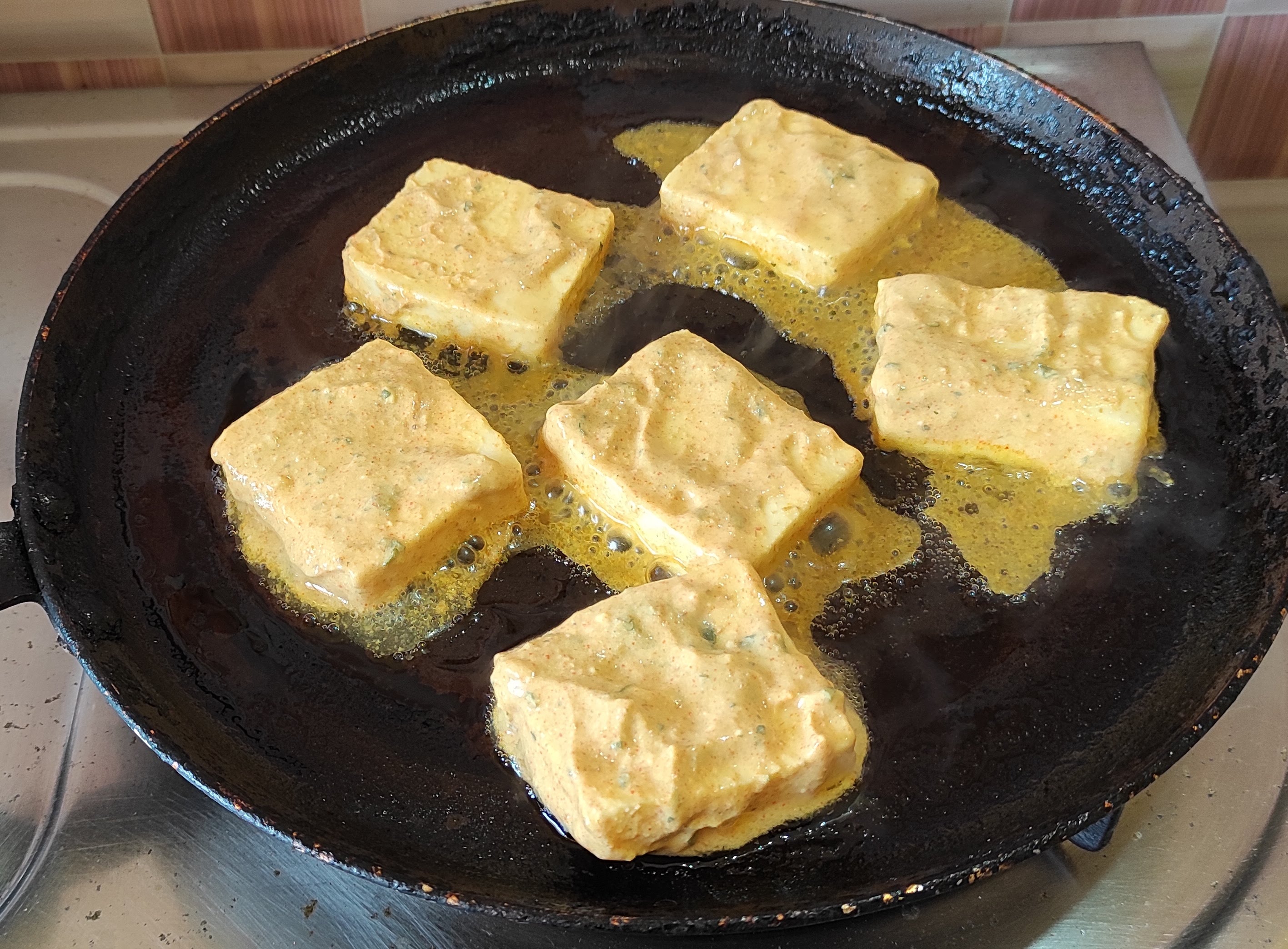 Paneer tawa fry / pan fried paneer