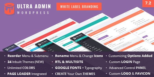 Ultra WordPress Admin Theme v7.2