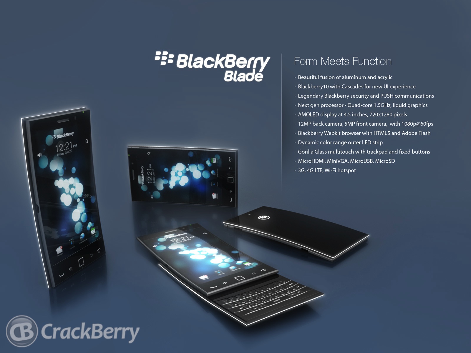Mobilized Tech BlackBerry Blade Concept by Toronto Design