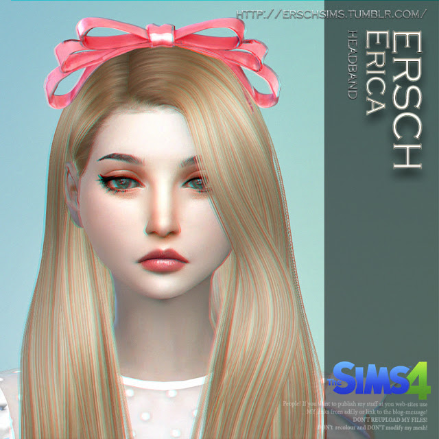 Ribbon Bow Headband The Sims 4 P2 Sims4 Clove Share Asia Tổng Hợp