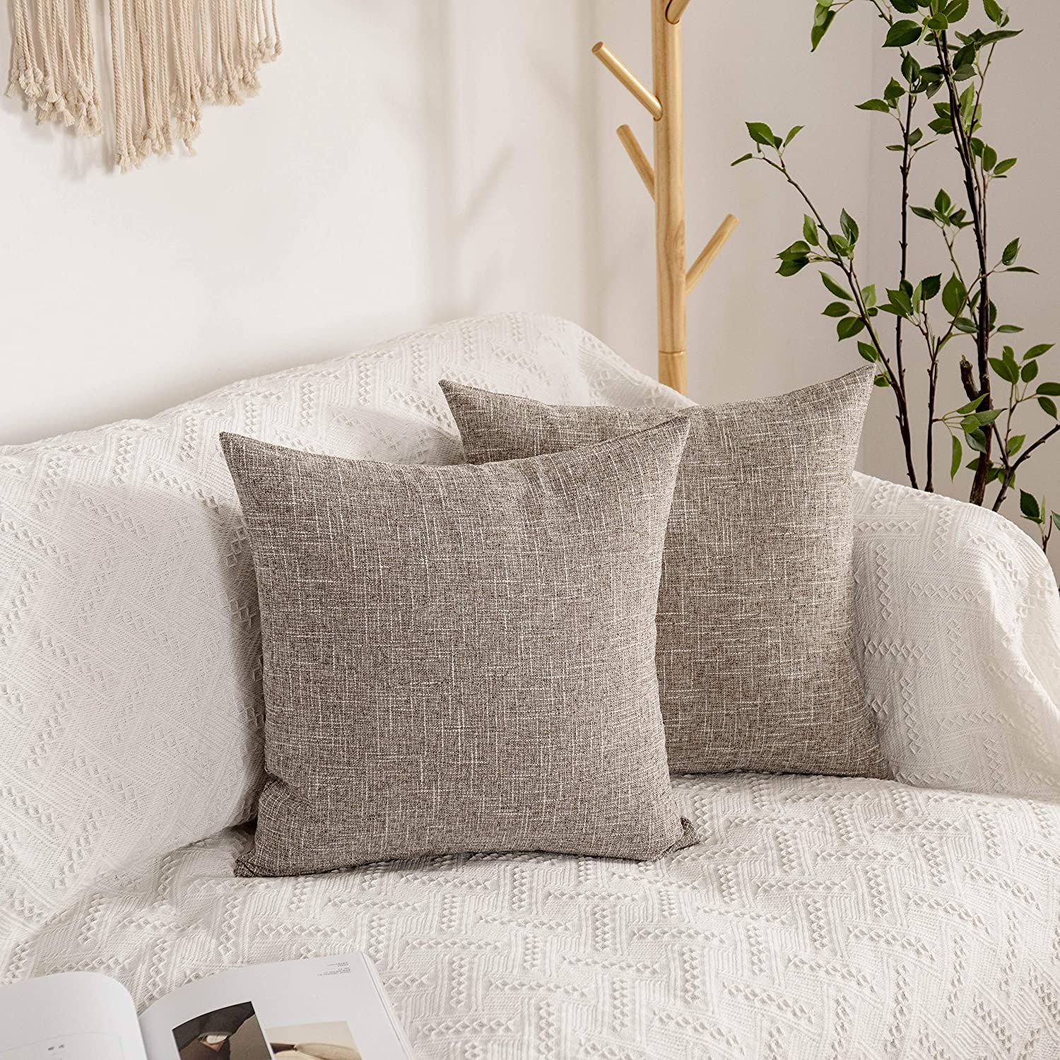 pillows - bed pillows - throw pillows - gray tones