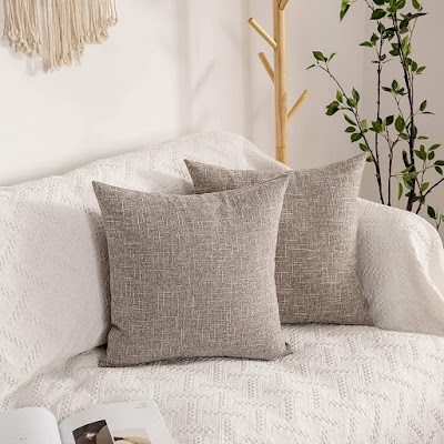 linen looking pillow cover