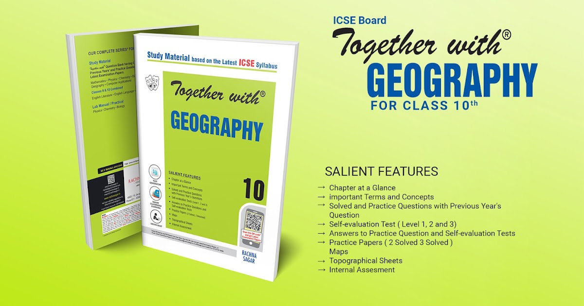 Together with ICSE Geography Study Material for Class 10 Rachna Sagar