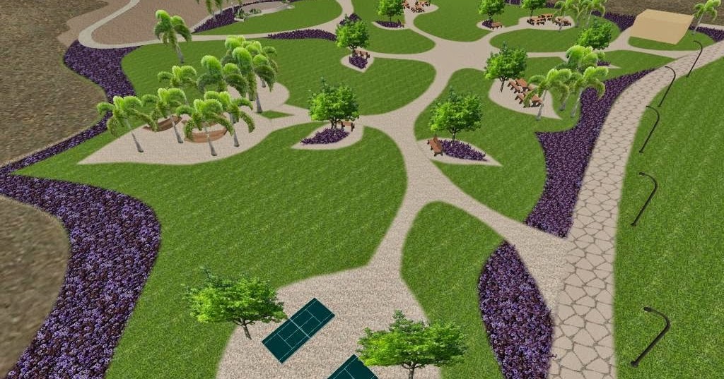 Diseño 3D de un Parque Conceptual Ecológico · Parque para