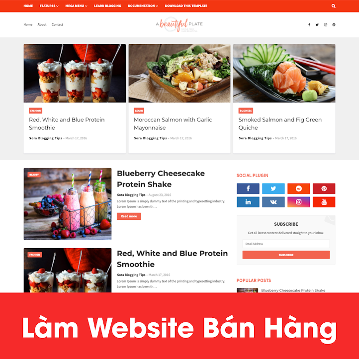 [A121] Địa chỉ thiết kế website thực phẩm uy tín tại Hà Nội