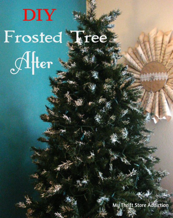 DIY flocked Christmas tree