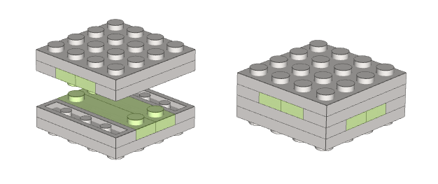 Diversas técnicas de construção LEGO