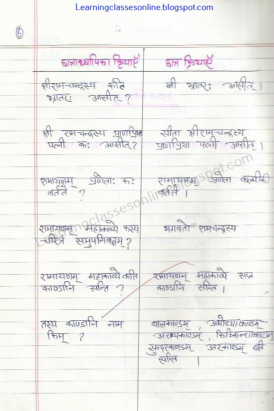lesson plan on ramayana microteaching lesson plan sanskrit class 6th