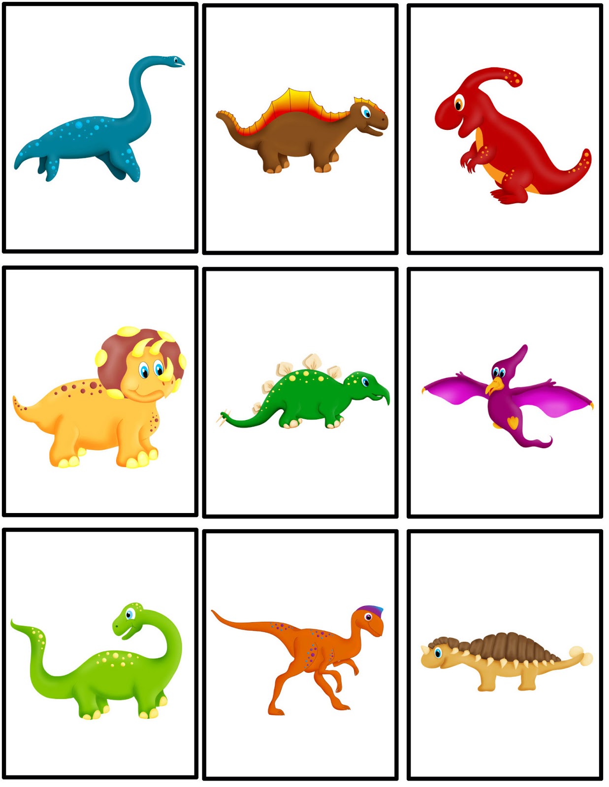 FREE Dinosaur Matching Packet Preschool Powol Packets