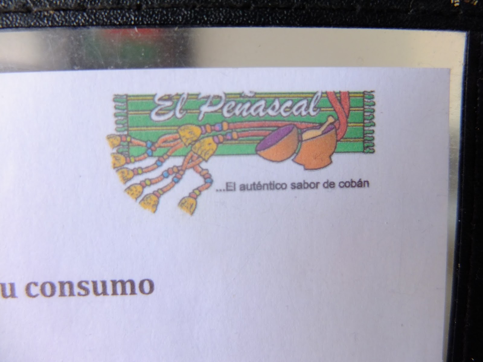 Adventures In Menu Collecting El Peñascal
