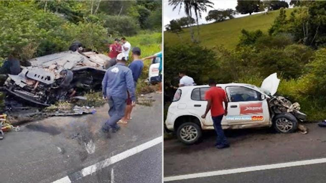 Duas pessoas morreram e quatro ficaram feridas em acidente na BR-101