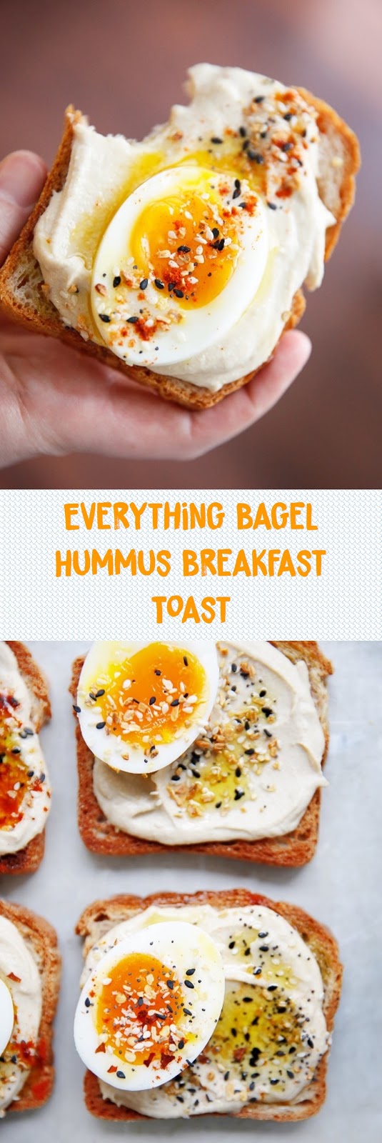 Everything Bagel Hummus Breakfast Toast Zonya Foco Food Recipes
