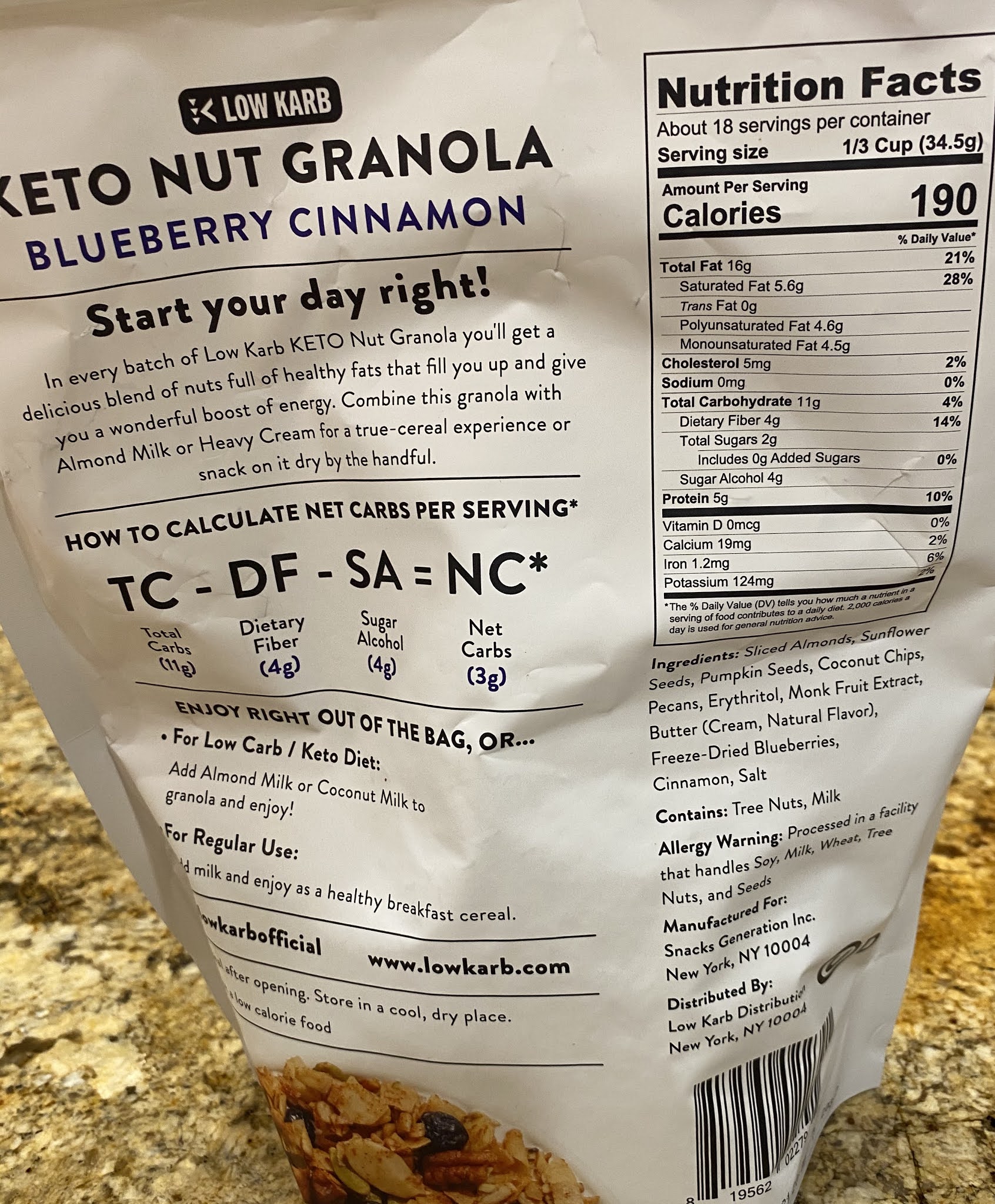 GREAT EATS HAWAII KETO NUT GRANOLA