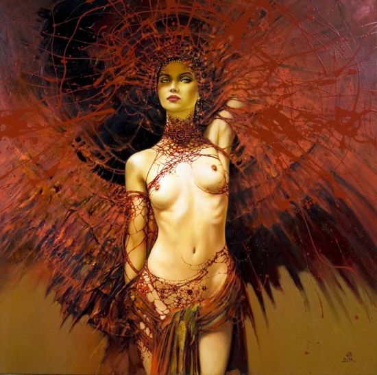 karol bak pinturas mulheres sensuais seminuas surreais sexy eróticas coloridas