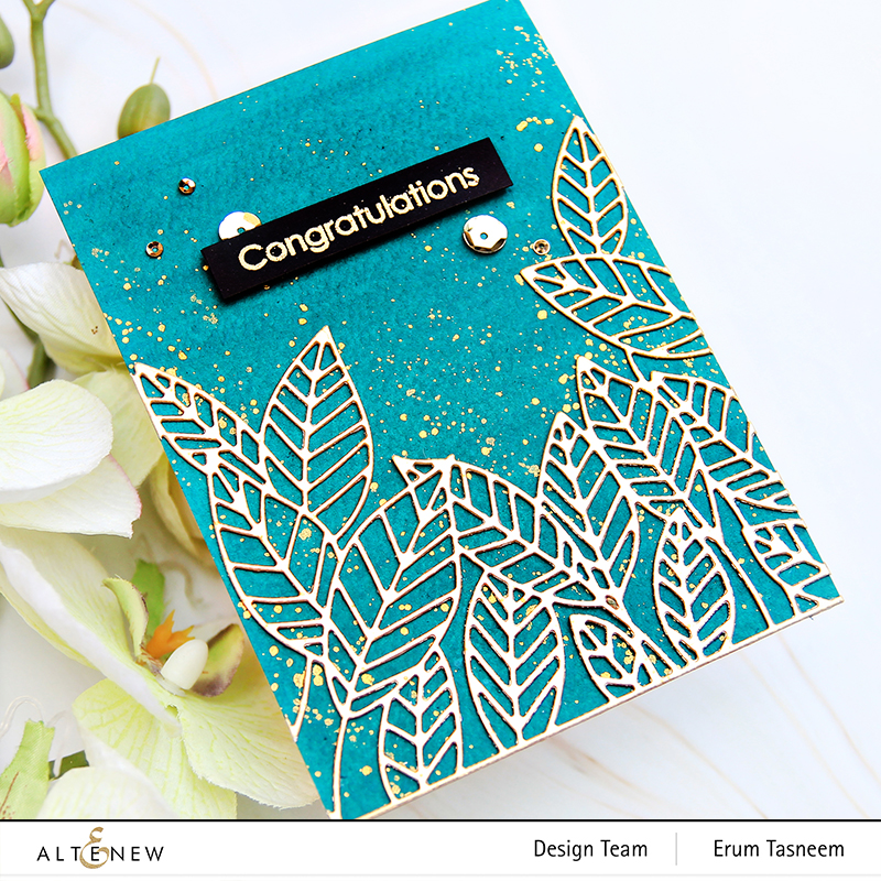 Altenew Peeking Leaves Cover Die | Erum Tasneem | @pr0digy0