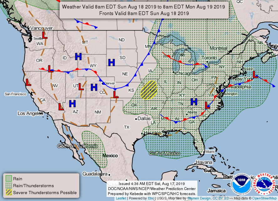 Thunder Pig Daily Weather Briefing For Sunday August 18 2019