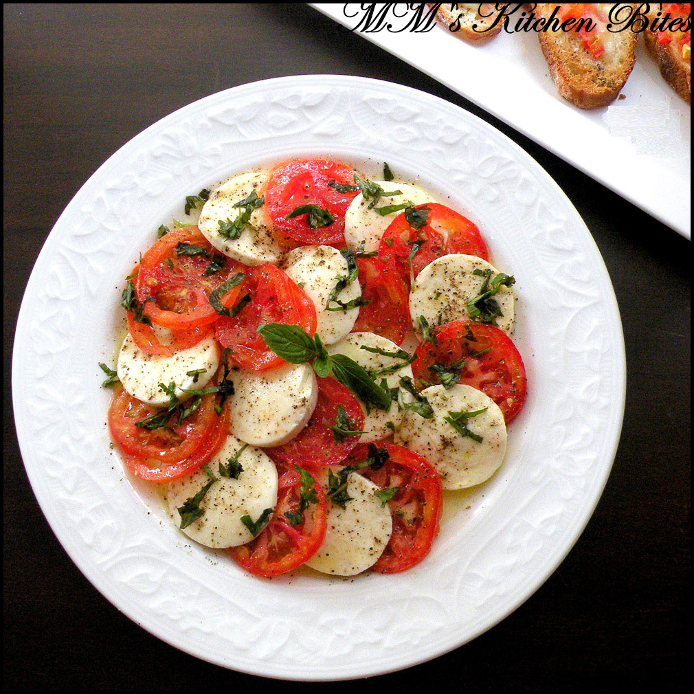MM's Kitchen Bites Tomato and Fresh Mozzarella Salad...1,2,3,4,5!!