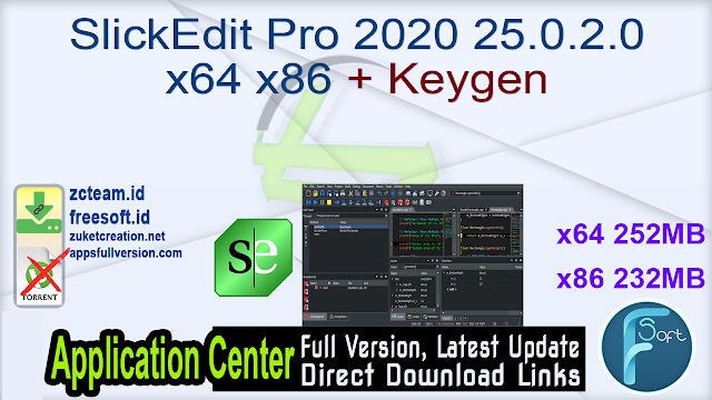 SlickEdit Pro 2020 25.0.2.0 x64 x86 + Keygen_ ZcTeam.id