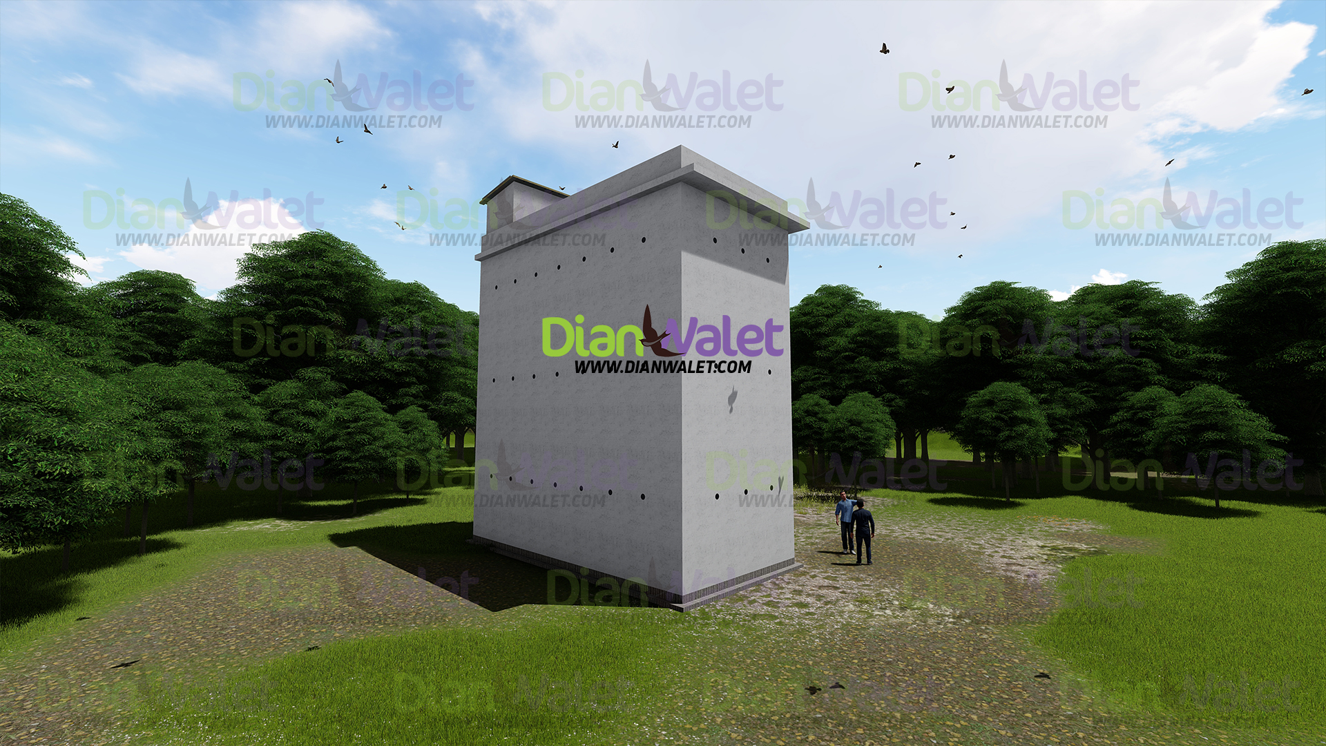 Desain Rumah Walet RBW Liang Naga 4x8 3 Lantai