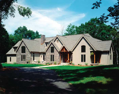 one story timber frame home