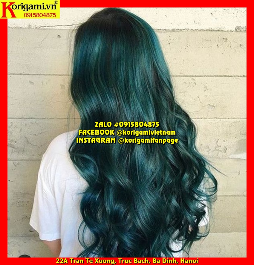 Thuốc nhuộm tóc màu xanh BLUE  màu nhuộm phủ bóc xanh blue 5D Hàn Quốc  450ml