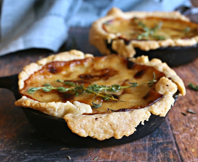 Hungry Couple Caramelized Onion and Gruyere Skillet Tarts