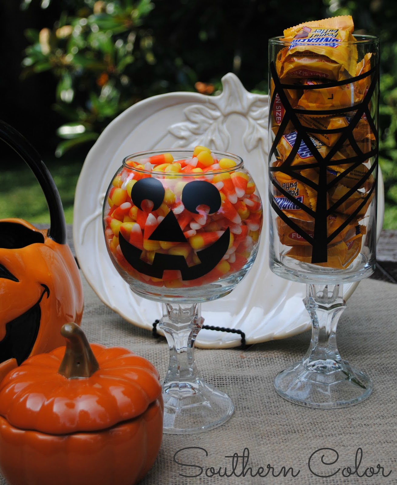 Southern Color Simple DIY Halloween Candy Jar