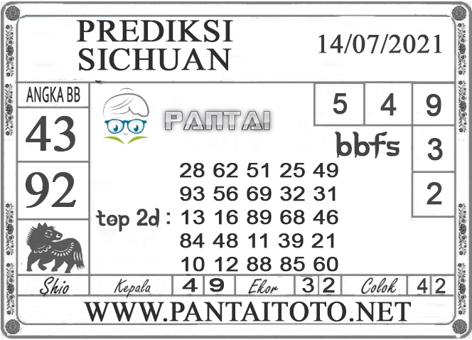 PREDIKSI TOGEL SICHUAN PANTAI4D 14 JULI 2021 PREDIKSI TOGEL SICHUAN PANTAI4D 14 JULI 2021