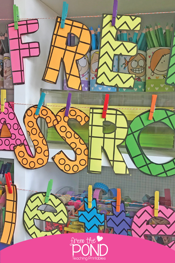 Printable Bulletin Board Letters From the Pond