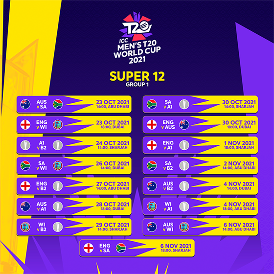 ICC T20 World Cup 2021 Fixtures Download