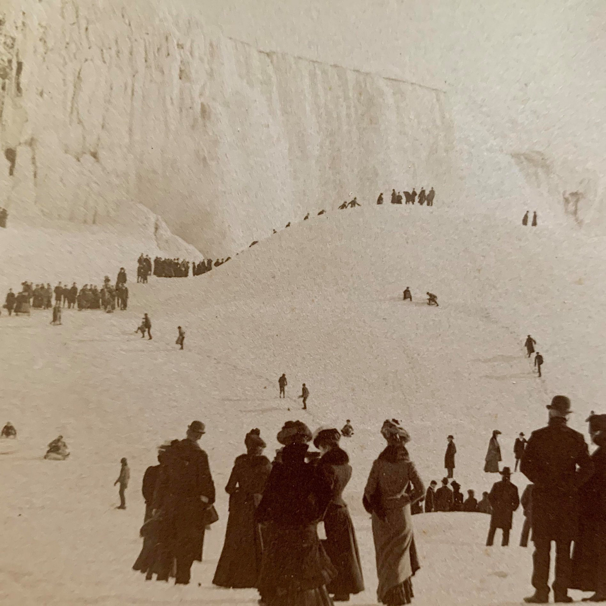 frozen Niagara Falls old photos