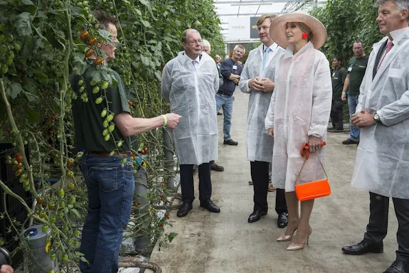 Queen Maxima visit the north west region of Friesland (Noardwest Fryslan). Queen Maxima Natan Dress, New Season, new Collection summer dress