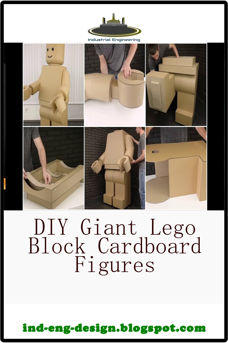 DIY Giant Lego Block Cardboard Figures MagOne 2016