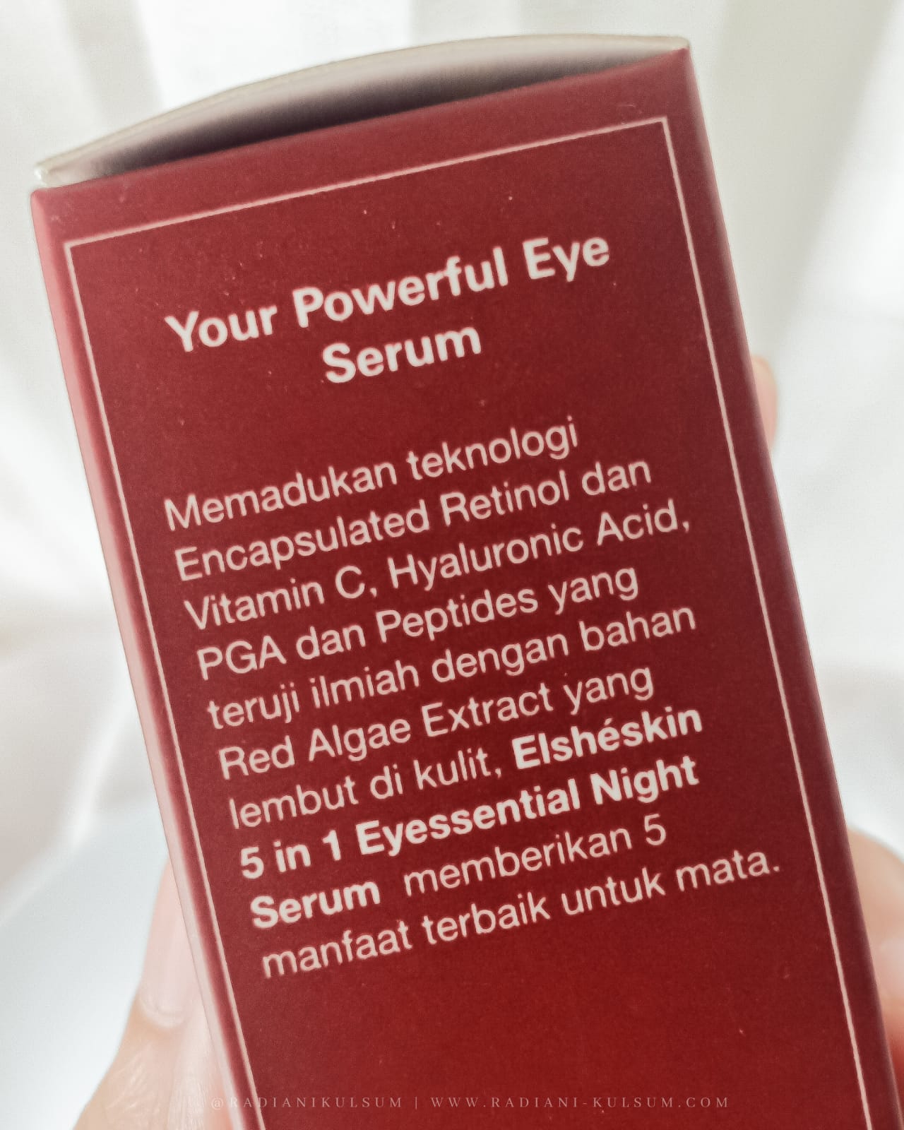 ElsheSkin 5 in 1 Eyessential Night Serum, Eye Serum yang Bantu Pudarkan
