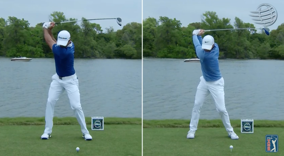 Video Side By Side in Slow Motion Jason Day and Rory McIlroy's Swings