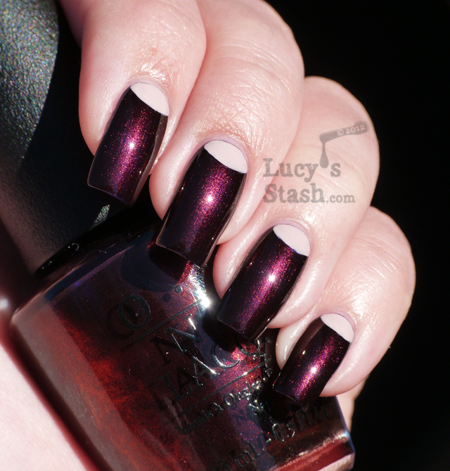 Lucy's Stash - OPI Germany Half-moon manicure
