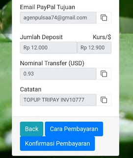 Rincian Pembayaran Deposit Rincian Pembayaran Deposit