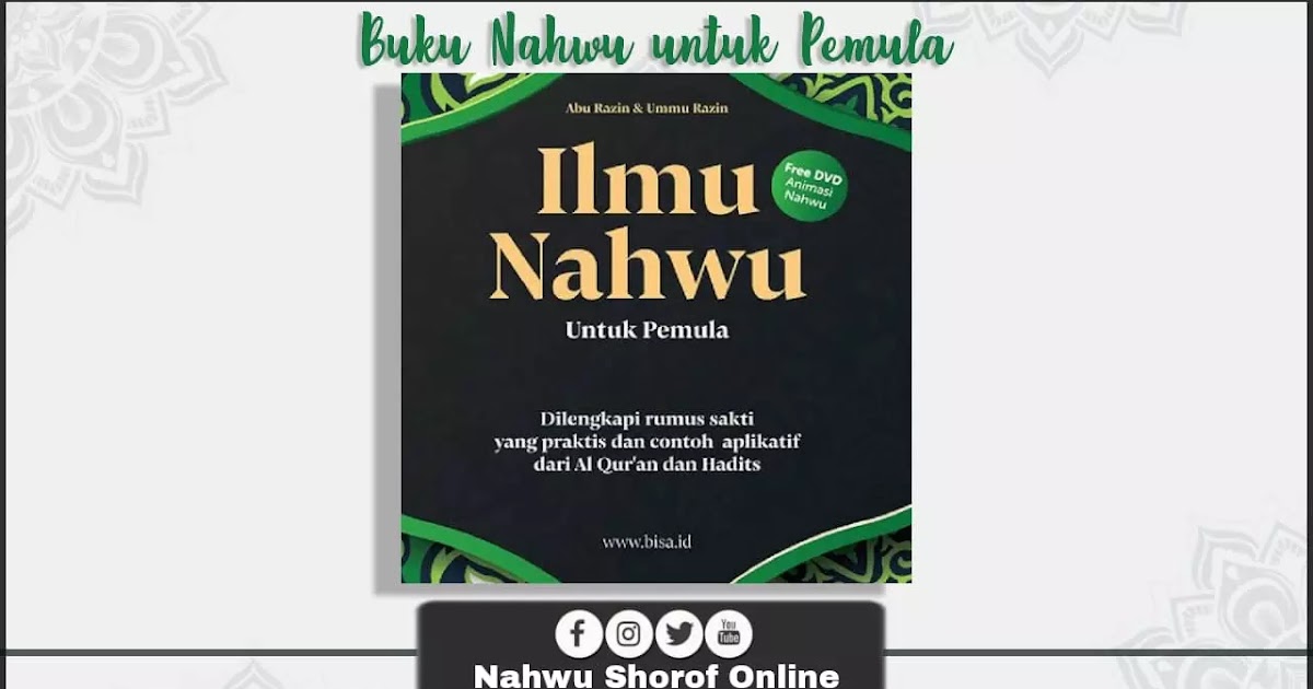 Buku Nahwu Shorof Untuk Pemula Pdf Lengkap Cetakan Ketiga