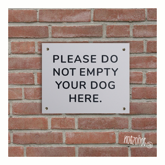Please do not empty your dog here bord voor buiten. Inclusief ophanggaten