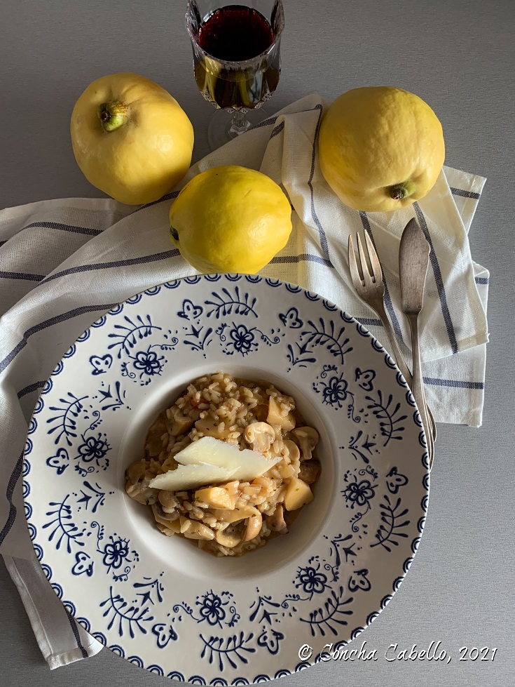 Risotto de Membrillo y Portobello