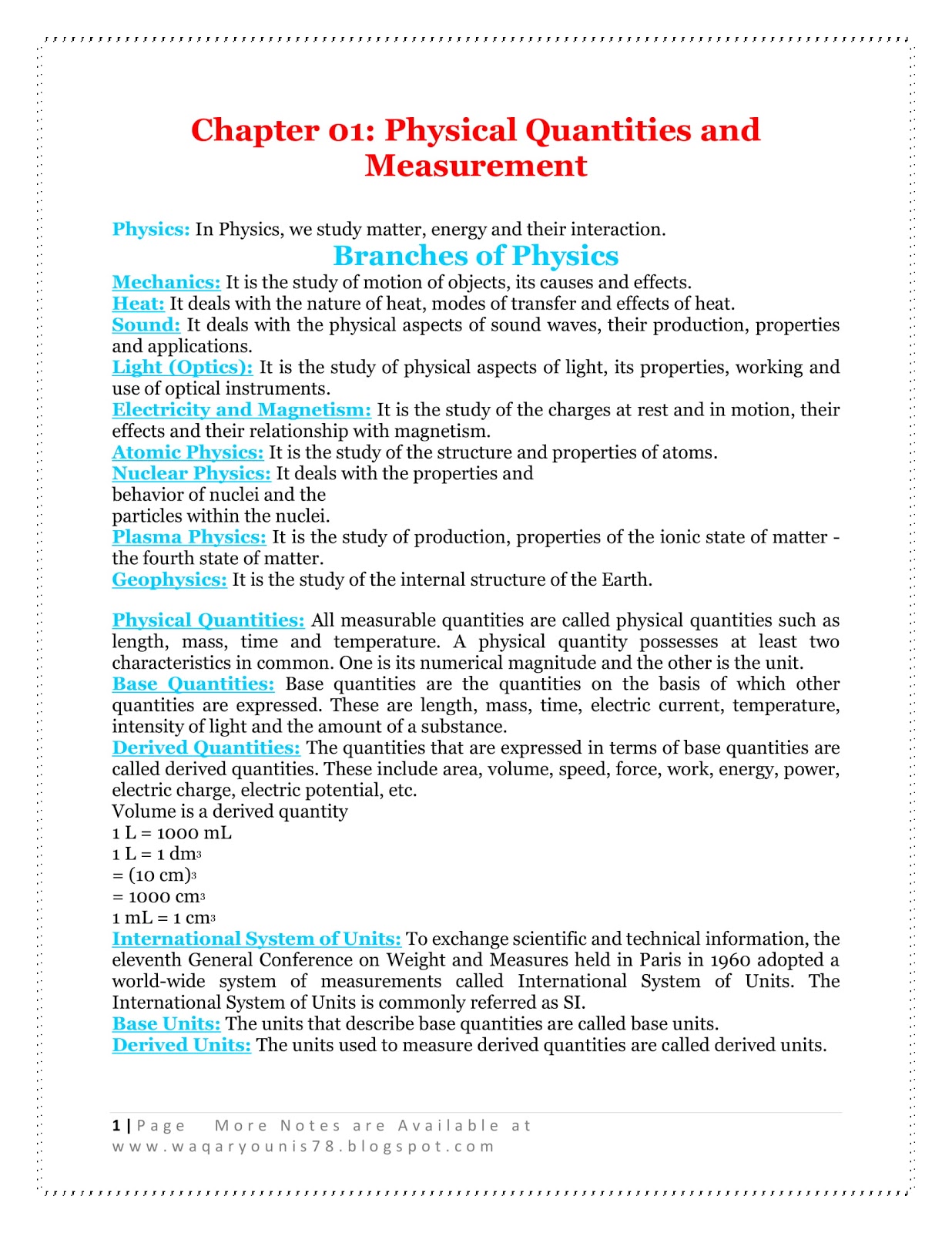 physics assignment for class 9 pdf
