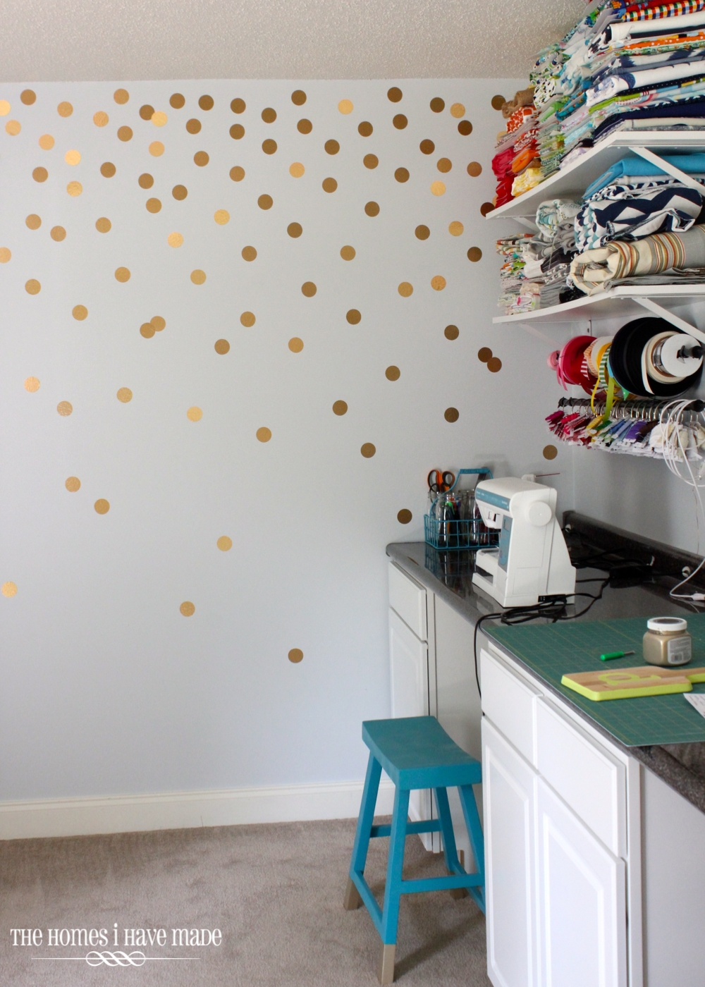 DIY Gold Polka Dot Wall The Homes I Have Made