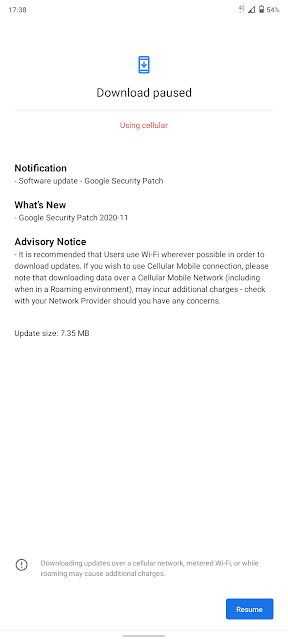 Nokia 5.3 receiving November 2020 Android Security patch