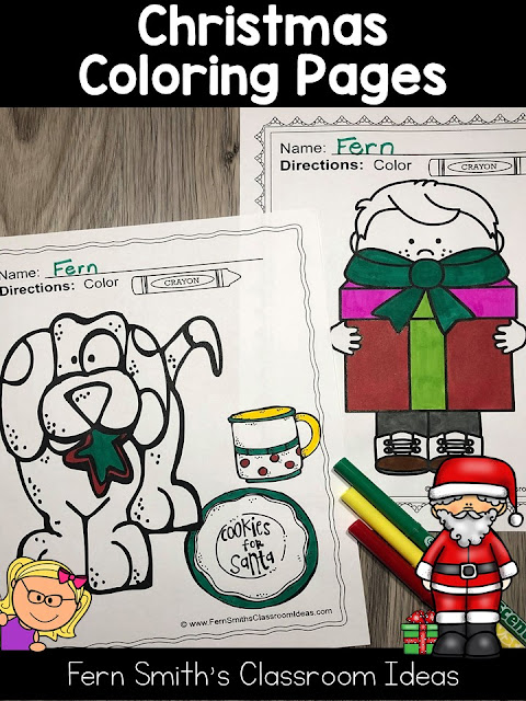 Seventy-Five Christmas Coloring Pages to add some joy and fun to your classroom this holiday season! Your Students will ADORE these Coloring Book Pages for Christmas, add it to your plans to compliment any Christmas activity! Seventy-Five {75} Coloring Pages For Some Christmas Fun in Your Classroom from Fern Smith's Classroom Ideas!