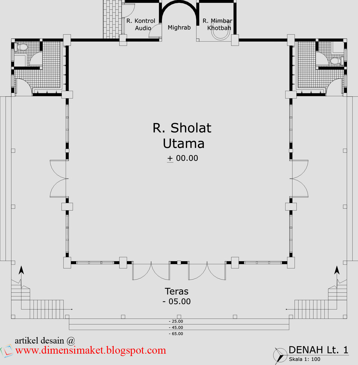 Desain Masjid Musholla 003 Contoh Gambar Desain 