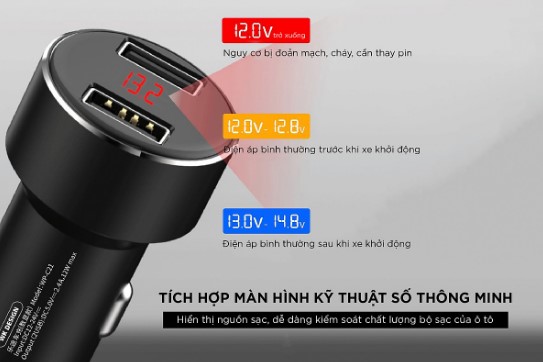 Củ sạc ô tô Remax WK WP-C21