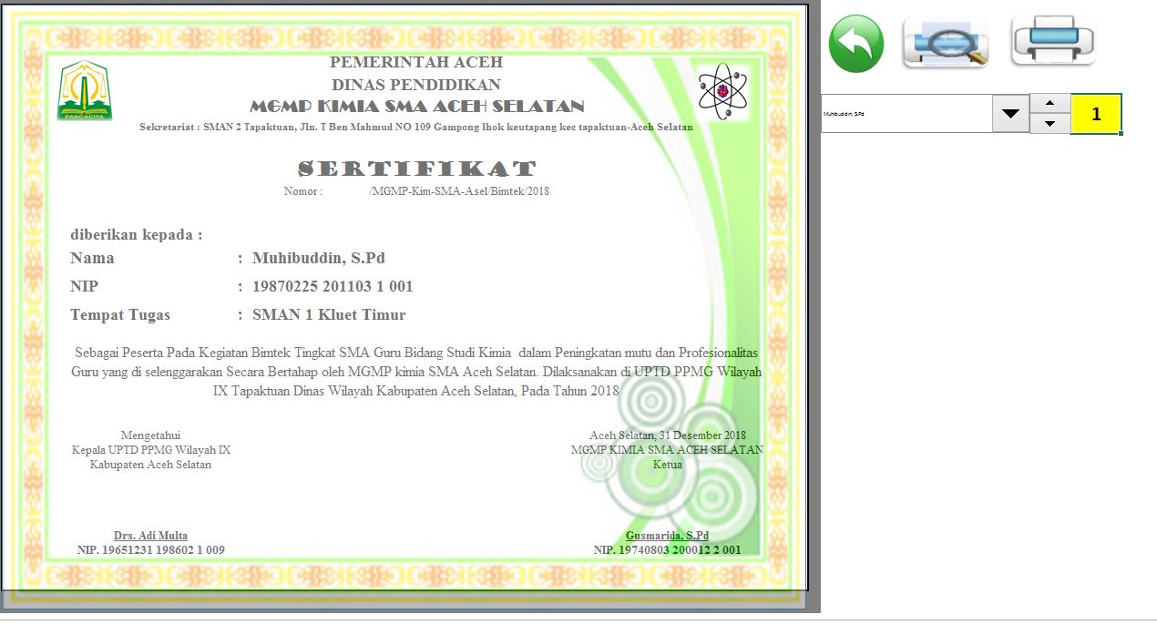 App certificate
