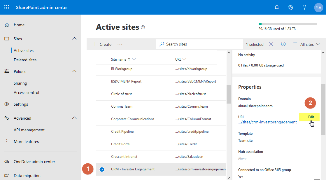 SharePoint Online Change Site Collection URL using PowerShell